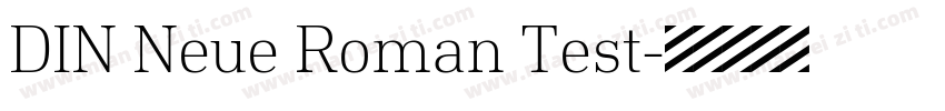DIN Neue Roman Test字体转换